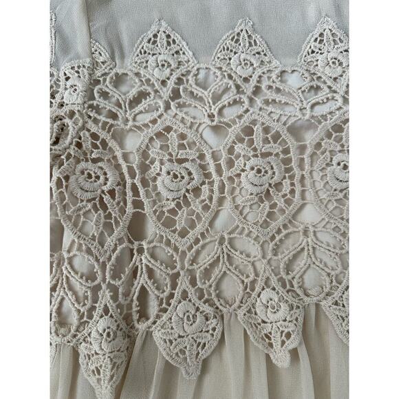 Miss Selfridge Womens Cream Lace Lined Lightweight Babydoll Dress Size 8 - Picture 6 of 12
